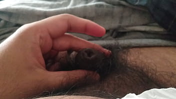 Small cock foreskin play