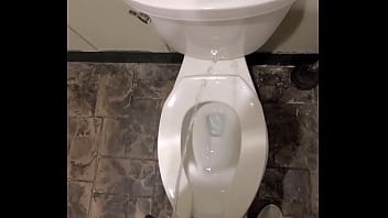 Inappropriately peeing all over and around the toilet in a public bathroom at a local Mexican restaurant with bad food and service