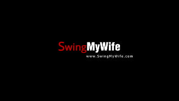 Swinger Wifey Riding BBC In Front Of Hubby Fun Session