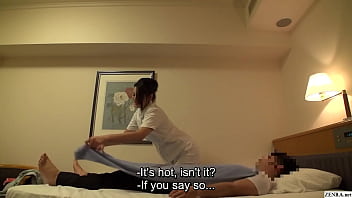 Japanische Hotelmassage nackt, haarige Muschi essend