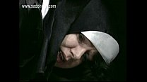 Older priest lift up skirt of naughty screaming nun and spanks her on her ass