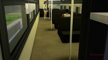 Sims 4, Japanese college girl groped and fucked with no mercy in bus 11 min