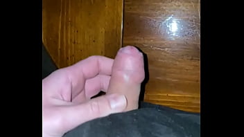 Uncut cock from soft to cum