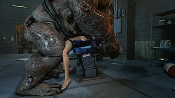 Monstres 3D appréciant les femmes de Mass Effect dans le laboratoire Animation porno 3D
