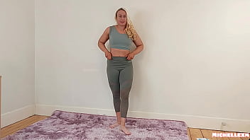 Sexy yoga pants try on
