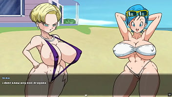 Super Slut Z Tournament 2 [Dragon Ball Hentai game Parody] Ep.2 android 18 luta sexual contra seu doppleganger
