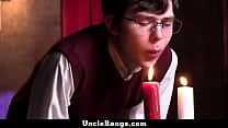 Catholic Boy Notices that Has a Boner Which Leads Him to Get on His Knees to Suck It - Unclebangs