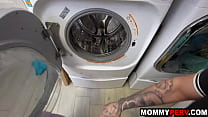 Hot MILF stepmom blows stepson for doing chores