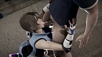 Tekken - Asuka Kazama esguichando masturbação, boquete e sexo com uma creampie