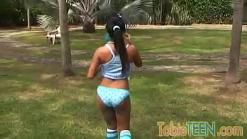 Sexy latina Tobie Teen enjoying solo action