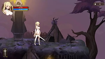 Cute blonde in hentai ryona sex with big goblin in ritual summon new gameplay