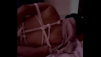 My slave squirming from rope Bondage