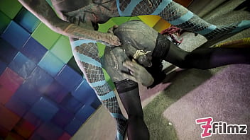 Sisy TRANS pesantemente tatuata ottiene ANAL FISTED da domina - FEMDOM, bondage dick, giocattoli (goth, punk, porno alternativo)