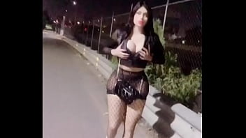 SHOWING HER TITS AND ASS IN PUBLIC