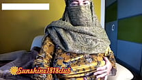 Türkisch-arabische Milf im Hijab Muslimische BBW mit Webcam-Aufnahme mit dicken Titten am 10. November