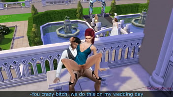 Die Sims 4, der Bräutigam fickt seine Geliebte vor der Hochzeit