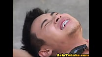 Braces Asian twink blows before nailed in locker room