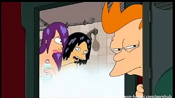 Futurama Lina and frai fuck in the shower