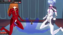 Anime erotico Rei, Asuka e trio creampie, lesbica inclusa Campione gratuito