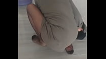 mujer madura en medias de nylon turbanli toallitas pisos