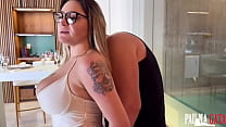 Fucking a blonde woman and shooting a big load in her mouth