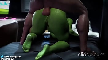 Lei Hulk adora il suo ragazzo che la scopa forte