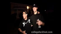 Coed teen fucking dick in frat house at a College Fuck Fest Party