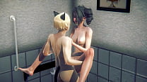 Hentai 3D sin censura - Maria follada en un baño - Japonés asiático manga anime película juego porno