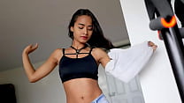 Athletic Fit Gym Babe Seducing Roommate For Anal Stretch First Time Pounding After Pilates Training - Daniela Ortiz