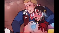 Iron man x Captain america - steve x tony  gay mungitura masturbazione mucca yaoi hentai