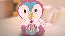 Piplup On The Butt of Bulma! Pokémon e dragon ball anime Hentai (Cartoon 2d sex)porn