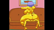 Selma Bouvier des Simpsons se fait baiser son gros cul par une énorme bite