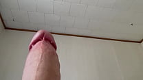 Under view of cock shooting some cum