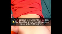 Rough Cuckhold Snapchat enviado a cornudo mientras su novia se corre en la polla muchas veces