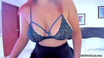 Huge tits Latina babe fucks sex toys on webcam