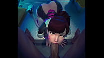 D.va suck cock and cumshot on face
