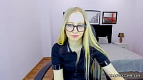 Petite small tits Belarus amateur babe on webcam solo