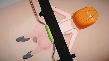 Секс со стонущей Ёцубой Накано - 3D Хентай