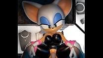 Rouge the bat gets caught and gets fucked