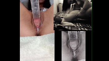 Masturbación viendo sexo lésbico