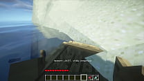 Steve de Minecraft se folla a una chica gato en un barco y le toca las tetas. mod minecraft jenny