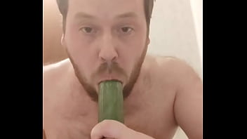 Gay fucks his throat with a huge dick, a mouthful of cum, and stretches his anal!