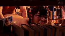 Creampie dans la bibliothèque avec mon camarade de classe japonais aux gros seins