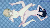 Ширабе Цукуёми и Кирика Акацуки - интенсивная лесбийская игра - Symphogear Hentai.